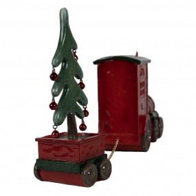 26PR4239 Décoration de Noël avec éclairage LED Train 30x7x21 cm Rouge Plastique