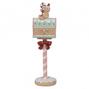 26PR4265 Christmas Decoration Figurine Mailbox 11x10x36 cm Pink Plastic