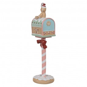 26PR4265 Christmas Decoration Figurine Mailbox 11x10x36 cm Pink Plastic