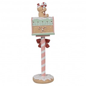 26PR4265 Christmas Decoration Figurine Mailbox 11x10x36 cm Pink Plastic