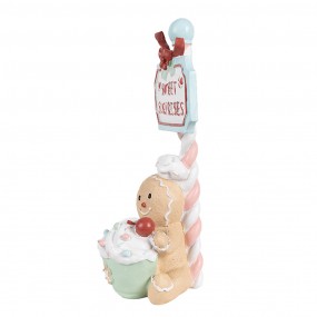 26PR4269 Figure de Noël Bonhomme en pain d‘épice 25 cm Beige Plastique