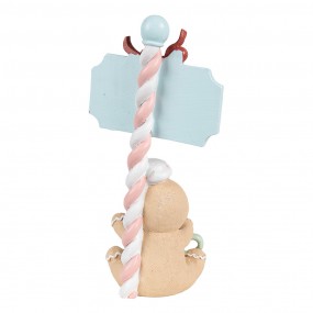 26PR4269 Figure de Noël Bonhomme en pain d‘épice 25 cm Beige Plastique