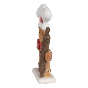 26PR4275 Christmas Decoration Gingerbread man 18 cm Brown Plastic