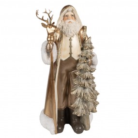 26PR4279 Christmas Decoration Figurine Santa Claus 50 cm Gold colored Plastic