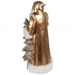 26PR4279 Weihnachtsdekorationsfigur Weihnachtsmann 50 cm Goldfarbig Kunststoff