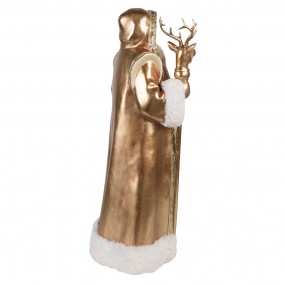 26PR4279 Weihnachtsdekorationsfigur Weihnachtsmann 50 cm Goldfarbig Kunststoff