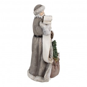 26PR4282 Christmas Decoration Figurine Santa Claus 22x18x40 cm Grey Plastic