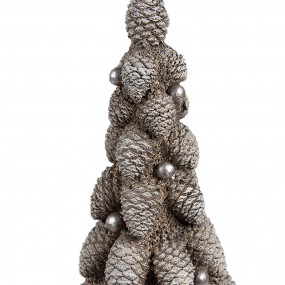 26PR4298 Dekorationsfigur Weihnachtsbaum Ø 7x19 cm Braun Kunststoff