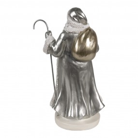 26PR4301 Christmas Decoration Figurine Santa Claus 20 cm Silver colored Plastic