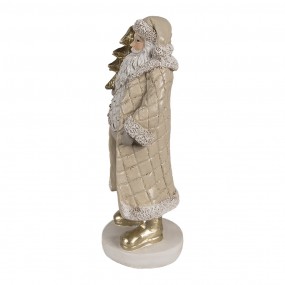 26PR4302 Figure de Noël Père Noël 21 cm Beige Plastique