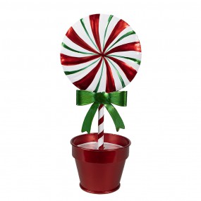 26Y5626 Christmas Decoration Lollipop 12x9x26 cm Red Metal