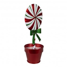 26Y5626 Christmas Decoration Lollipop 12x9x26 cm Red Metal