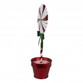 26Y5627 Christmas Decoration Lollipop 12x9x31 cm Red Metal