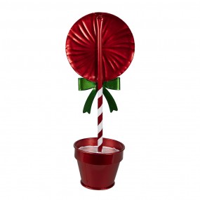 26Y5627 Christmas Decoration Lollipop 12x9x31 cm Red Metal