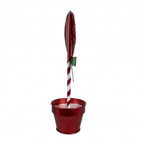 26Y5627 Christmas Decoration Lollipop 12x9x31 cm Red Metal