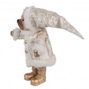 265616 Statuetta decorativa di Natale Orso 36 cm Beige Plastica