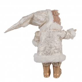 265616 Statuetta decorativa di Natale Orso 36 cm Beige Plastica