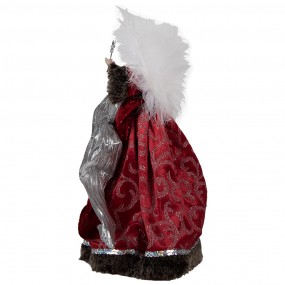 265618 Kerstdecoratie Engel 28 cm Rood Textiel op Kunststof Kerstboomversiering