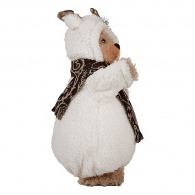 265619 Figure de Noël Ours 40 cm Blanc Plastique