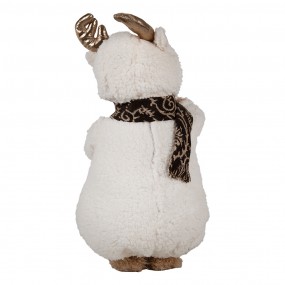 265619 Figure de Noël Ours 40 cm Blanc Plastique