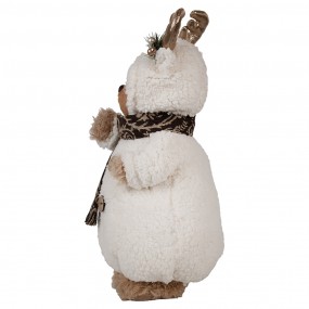 265619 Statuetta decorativa di Natale Orso 40 cm Bianco Plastica