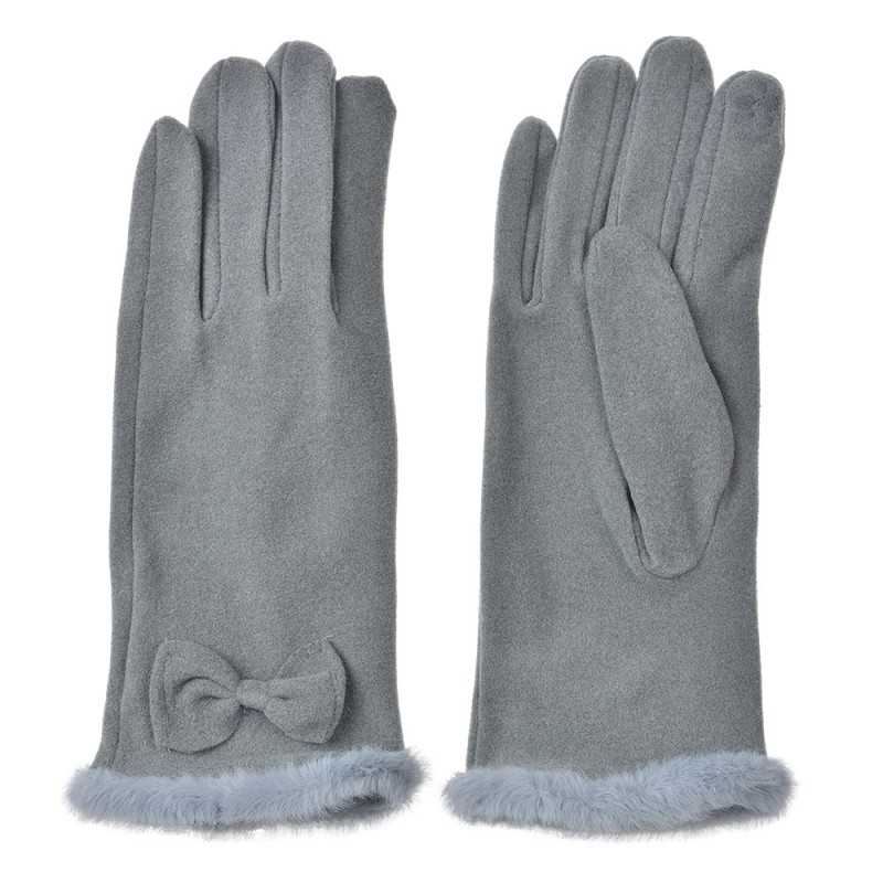 JZGL0089G Gants d'hiver 9x23 cm Gris Polyester