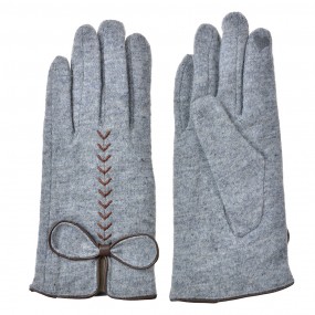 2JZGL0096G Gants d'hiver 9x23 cm Gris Polyester