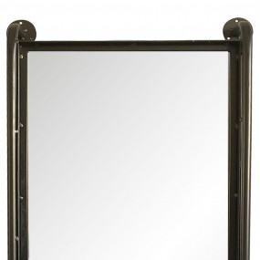 252S187 Mirror 48x124 cm Black Wood Rectangle Large Mirror