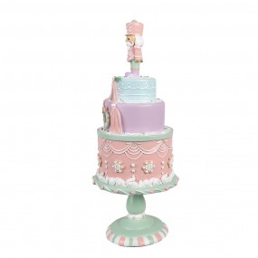 26PR4261 Statuetta decorativa Torta Ø 17x42 cm Rosa Plastica