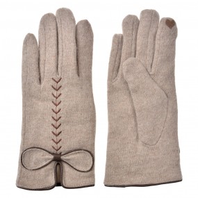 2JZGL0096BE Gants d'hiver 9x23 cm Beige Polyester