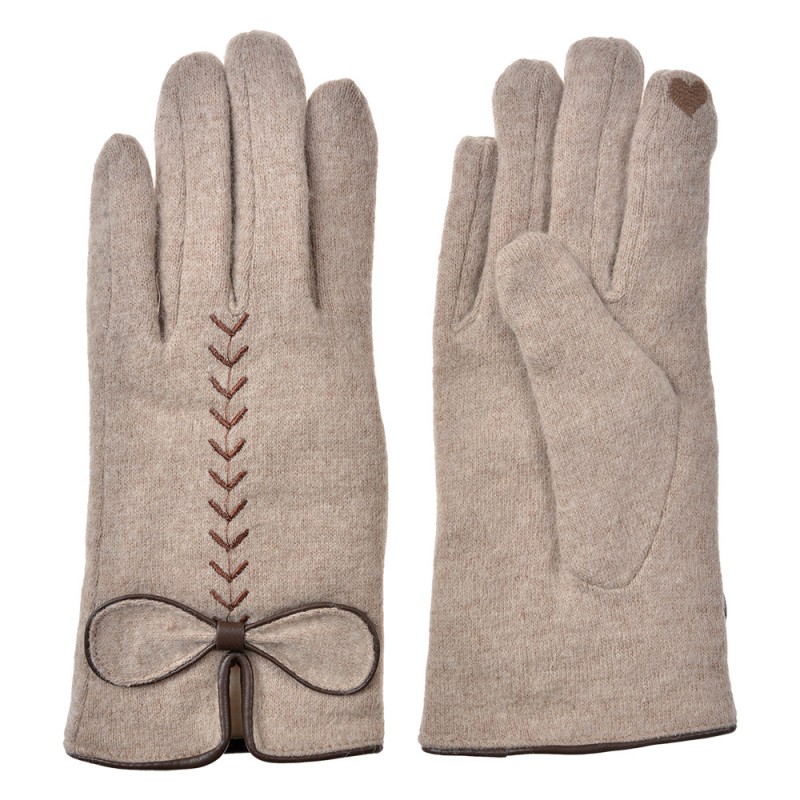 JZGL0096BE Gants d'hiver 9x23 cm Beige Polyester