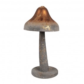 26Y5679 Décoration Champignon Ø 14x27 cm Gris Métal