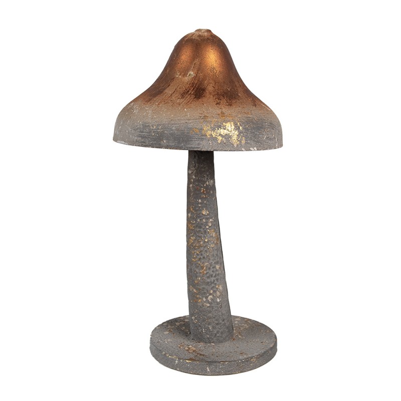 6Y5679 Décoration Champignon Ø 14x27 cm Gris Métal