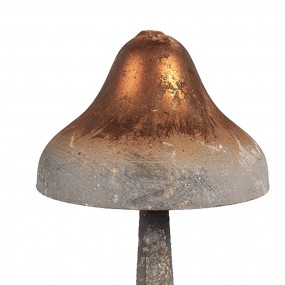 26Y5679 Décoration Champignon Ø 14x27 cm Gris Métal