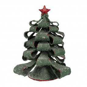 265870 Christmas Decoration Figurine Christmas Tree Ø 21x24 cm Green Paper Iron