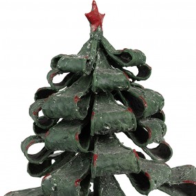 265870 Christmas Decoration Figurine Christmas Tree Ø 21x24 cm Green Paper Iron