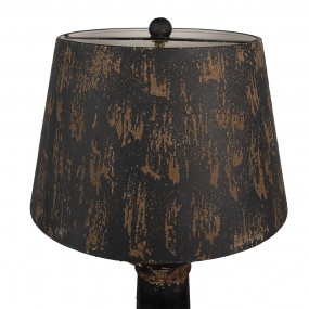 26LMC0089 Lampada da tavolo Ø 35x64 Marrone Nero  Legno Metallo Lampada da scrivania