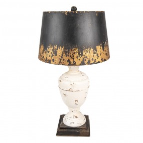 26LMC0090 Lampada da tavolo Ø 36x65 cm Beige Nero Legno Metallo Lampada da scrivania