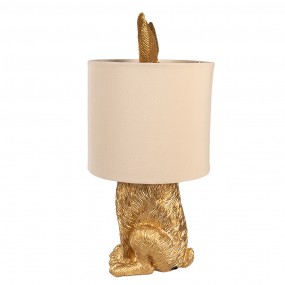 26LMC0099GOVBE Table Lamp Rabbit Ø 20x43 cm Gold colored Plastic Desk Lamp