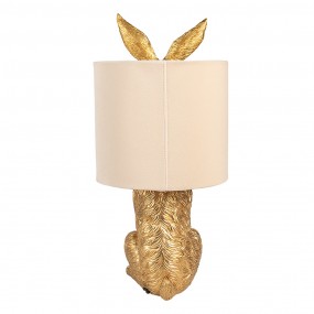 26LMC0099GOVBE Table Lamp Rabbit Ø 20x43 cm Gold colored Plastic Desk Lamp