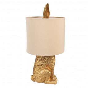 26LMC0099GOVBE Table Lamp Rabbit Ø 20x43 cm Gold colored Plastic Desk Lamp