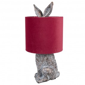 26LMC0099VBU Table Lamp Rabbit Ø 20x43 cm Brown Red Plastic Desk Lamp