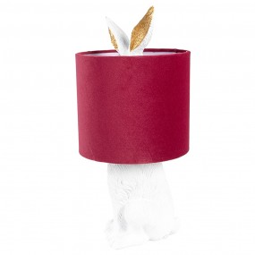 26LMC0099WVBU Lampada da tavolo Coniglio Ø 20x43 cm Bianco Rosso  Plastica Lampada da scrivania