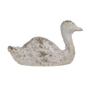 26TE0547 Decorative Figurine Duck 15x5x9 cm White Stone