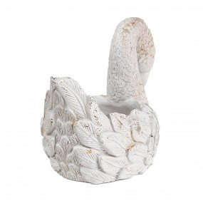 26TE0548 Planter Swan 19x11x15 cm White Stone