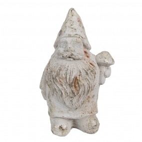 26TE0551 Decorative Figurine Gnome 9x8x15 cm White Stone