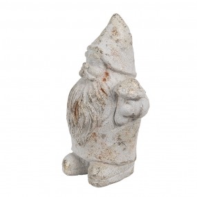 26TE0551 Decorative Figurine Gnome 9x8x15 cm White Stone