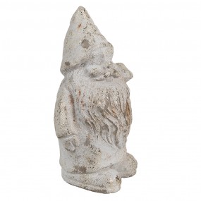 26TE0551 Decorative Figurine Gnome 9x8x15 cm White Stone