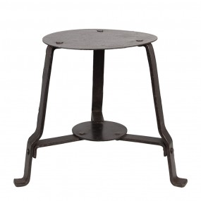 26UNY0010 Plant Table 18x18x22 cm Black Iron Round Side Table