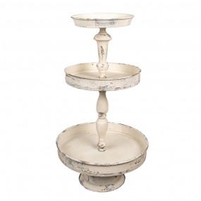 26Y5654 3-Tiered Stand Ø 40x75 cm Beige Metal